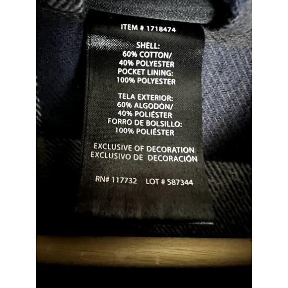 Men's Colorado Clothing Gray Plaid Heavy Flannel Button Down Shirt - Large - Picture 6 of 6